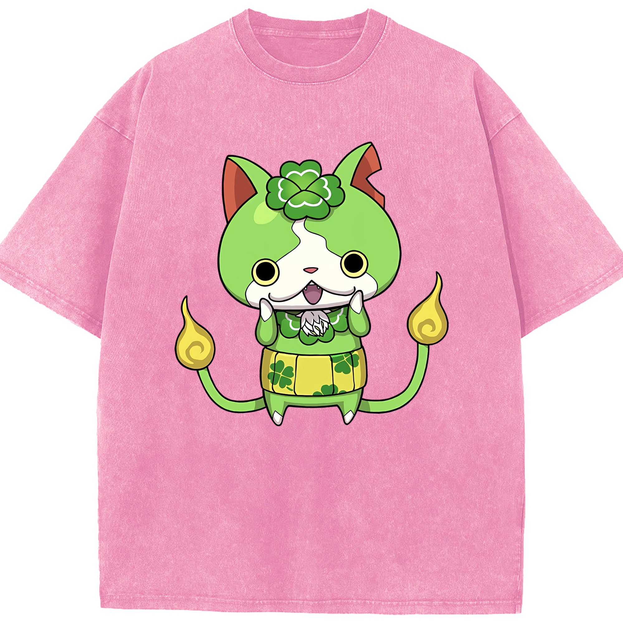 （画像用） 妖怪ウォッチ Yo-kai Watch 綿100% ヴィンテージ風 半袖Tシャツ（フロントプリント）